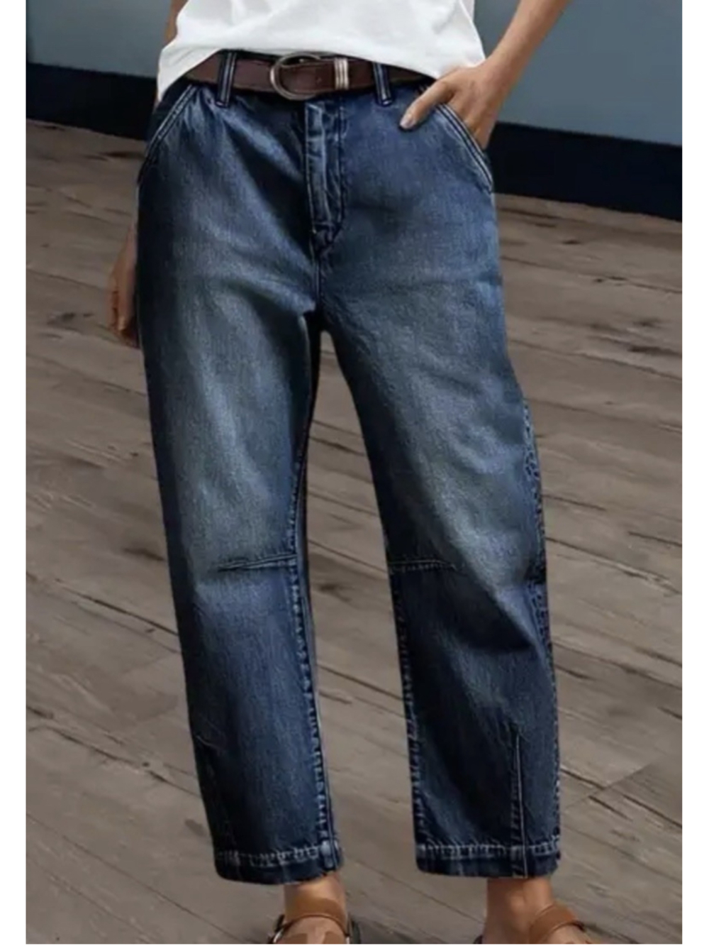 Flamingals Baggy Barrel Jeans Mid Rise Wide Leg Pants M